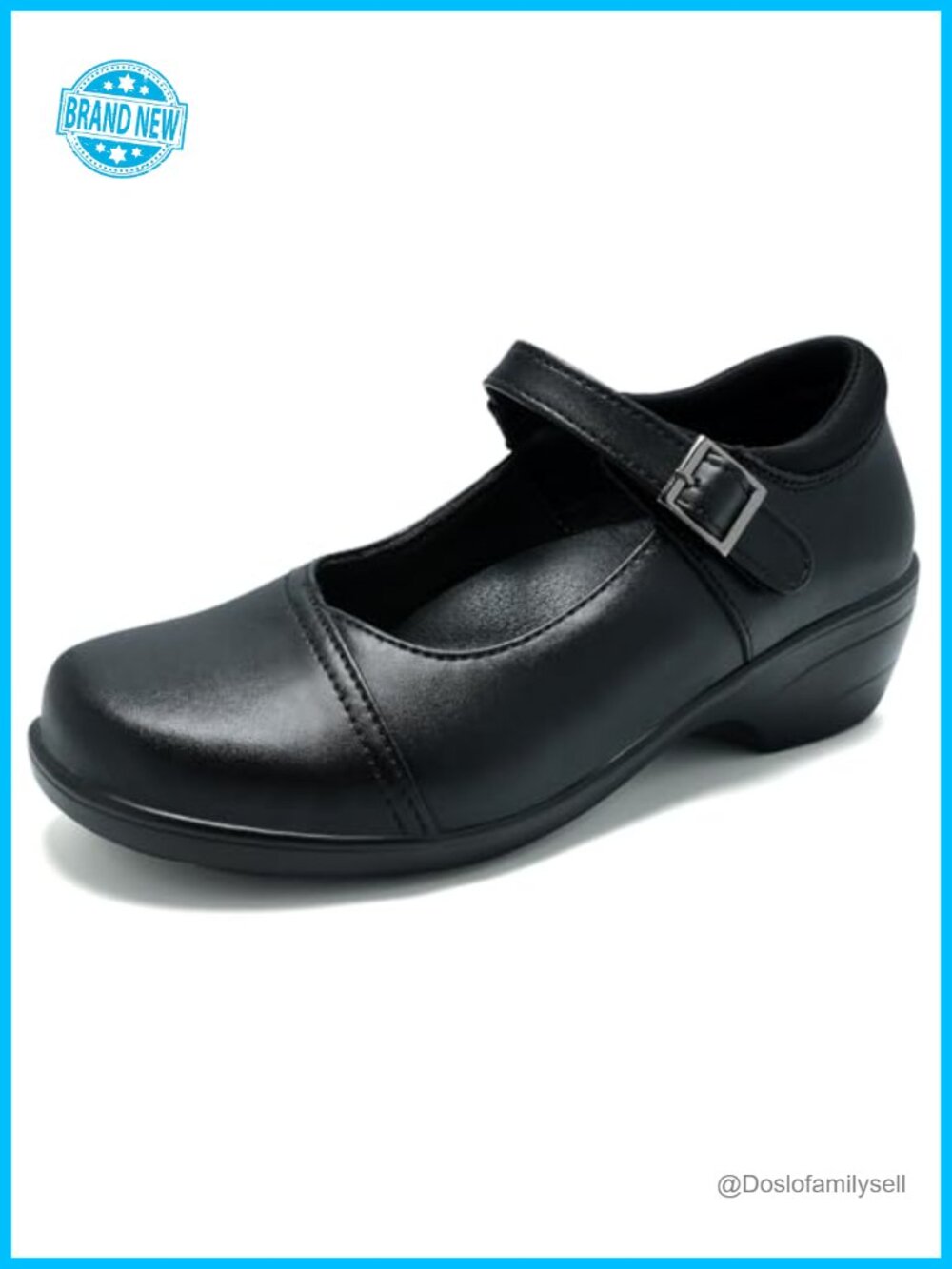 Womens Mary Jane Shoes Leather Arch Support Comfort Dress Flats